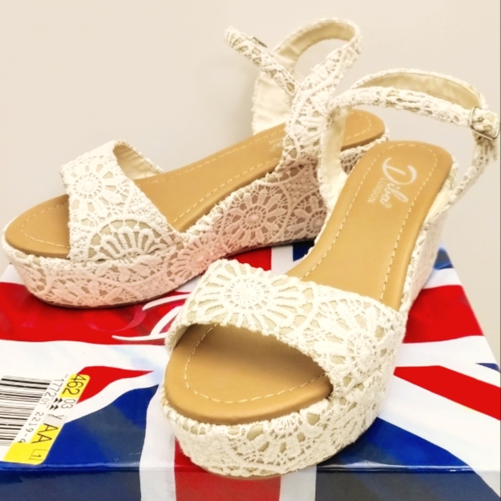 Women's Textile Lace Platform Shoes